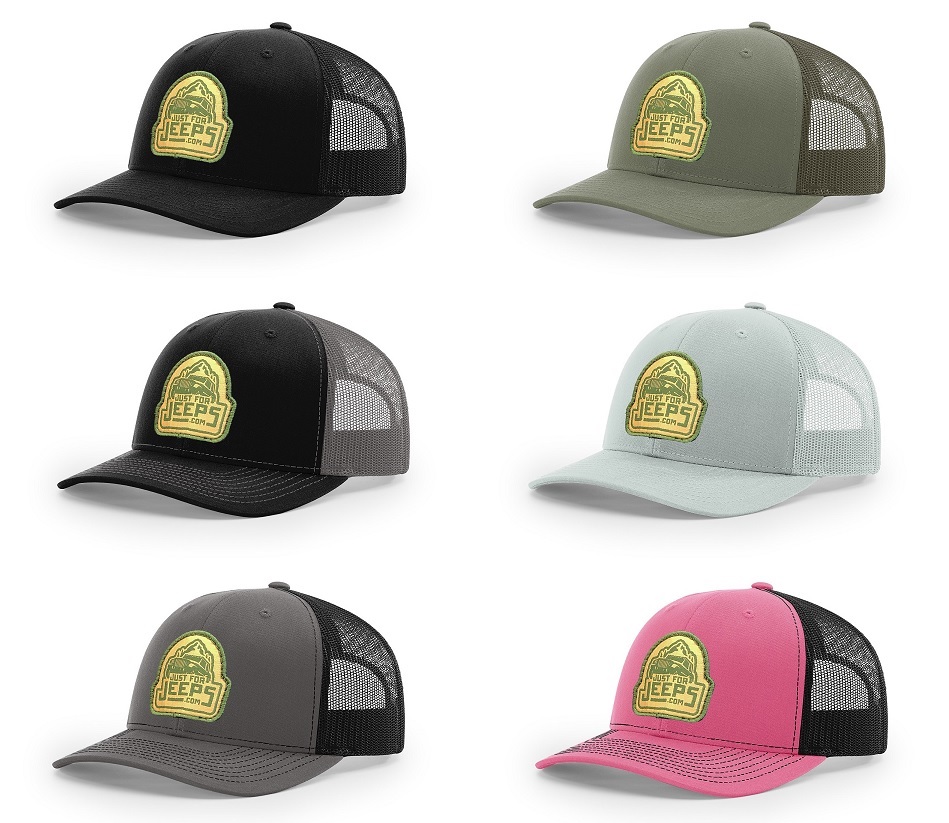 JustForJeeps.com Woven Patch Trucker Mesh Hat - JustForJeeps.com