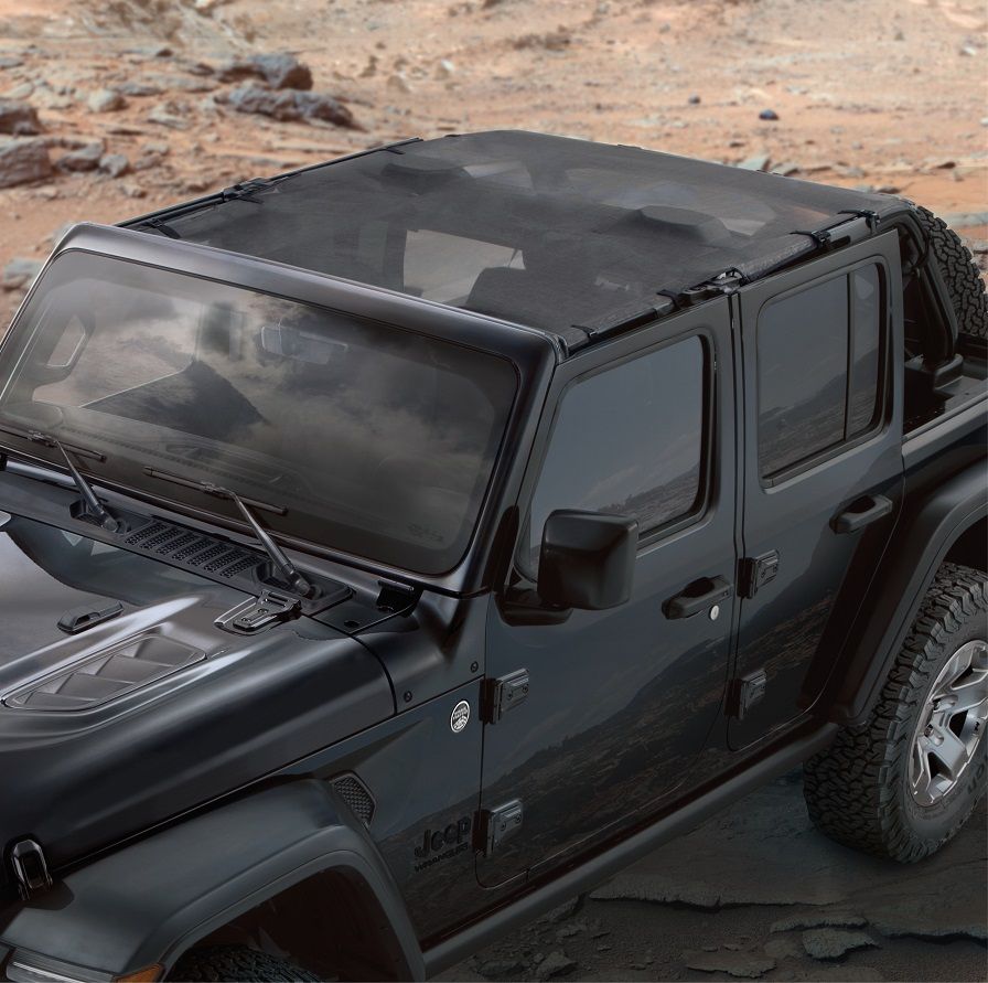 アシェット Jeep Mopar Complete Cable Style Sunrider Twill Soft Top with