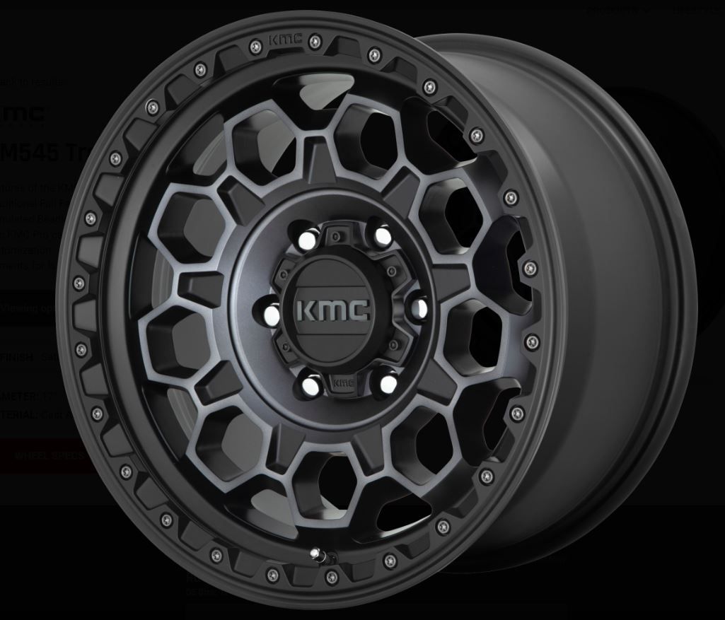 KMC Wheels KM545 Trek Wheel in Satin Black with Gray Tint for 2007