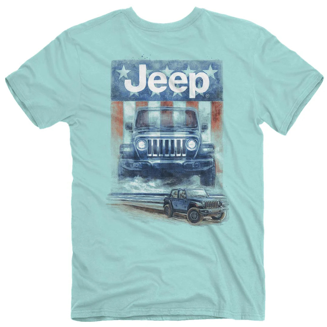 [JEEP]★24SS★Basic Fit Classic Border Short Sleeve T-shirt unisex-basic-softstyle-t-shirt