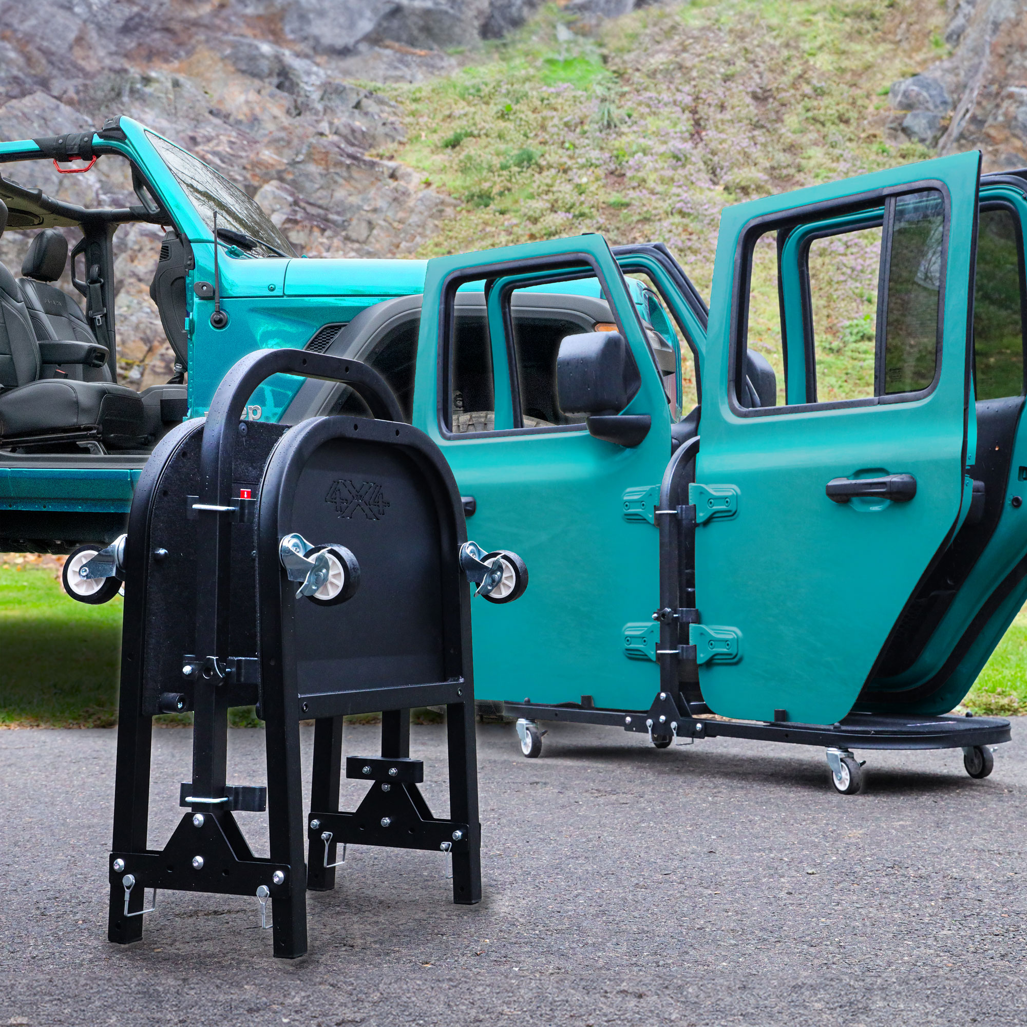 EZ4X4 Aluminum Folding Rolling Door Cart