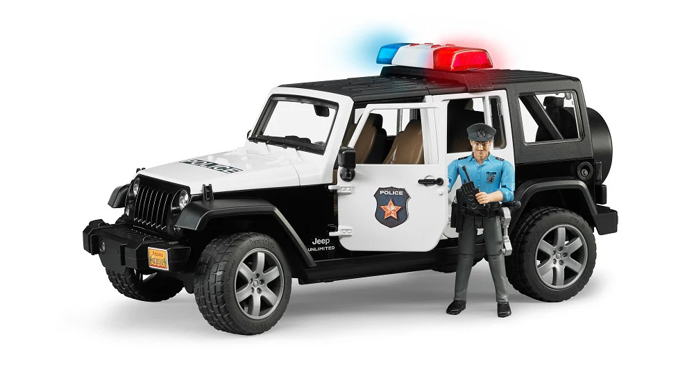 Bruder 02526 Jeep Rubicon Police Car + Policeman