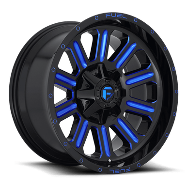 Fuel Off-Road D646 Hardline Gloss Black w/ Candy Blue Wheel for