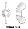 BSF 3/8" - 20 Wing Nut Stainless   (7165)