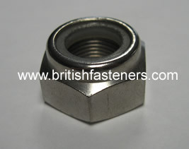 BSF/BSC 1/4" - 26 NYLOCK NUT S/S - (6905)