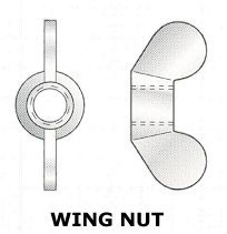 BSF 5/16" Wing Nut Stainless   (7190)