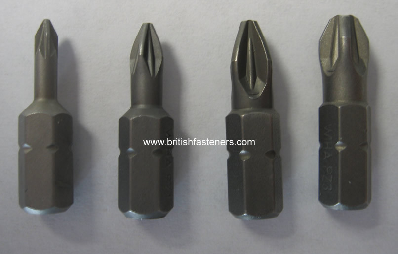 4PC POZIDRIVE SCREWDRIVER TIP SET - (PZ04)