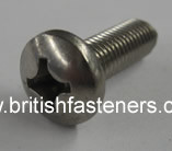 UNF Stainless Phillips Panhead 1/4" - 28 x 3/4" - (6608A)
