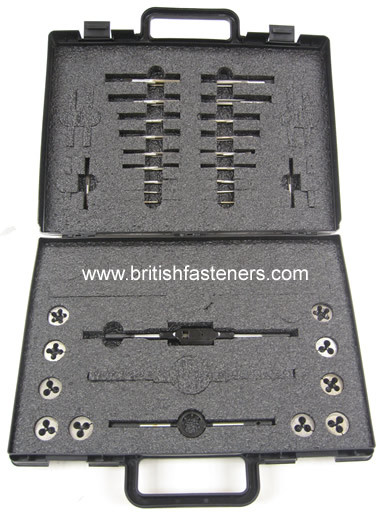 TAP & DIE SET MODEL ENGINEER 32 PIECE 32 TPI (4326) British Tools