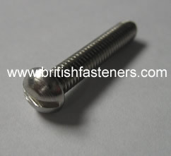 2 BA x 1" Stainless Steel Slotted Round head screw - (6623)