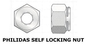BSF 9/16" - 16 PHILIDAS NUT  (2530)