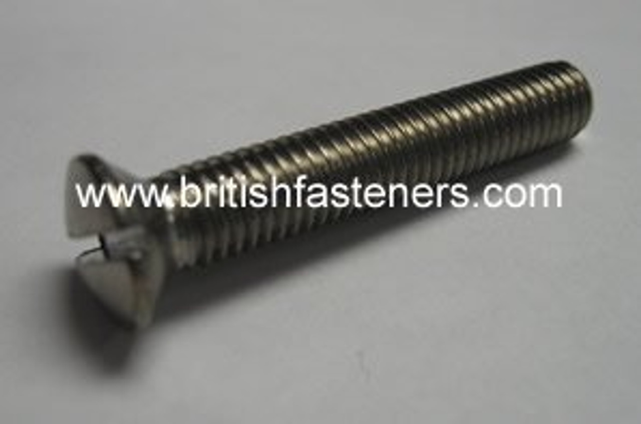 6ba X 7/8” Stainless Steel Slotted Contersunk Screws X 10. 
