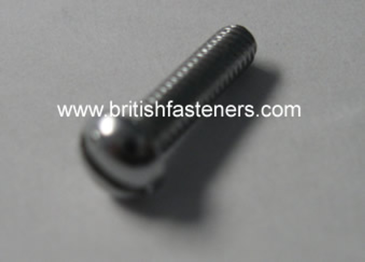 5 BA x 1/2" ROUND BRASS CHROME PLATED SCREW - (B007)