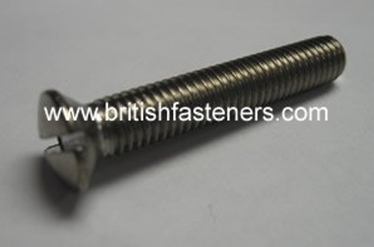 BSW 3/16" - 24 x 3/8" RAISED COUNTERSUNK SCREW S/S - (6709)