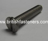 2BA x 1-1/2" Stainless Steel Slotted Countersunk Screw - (6728)