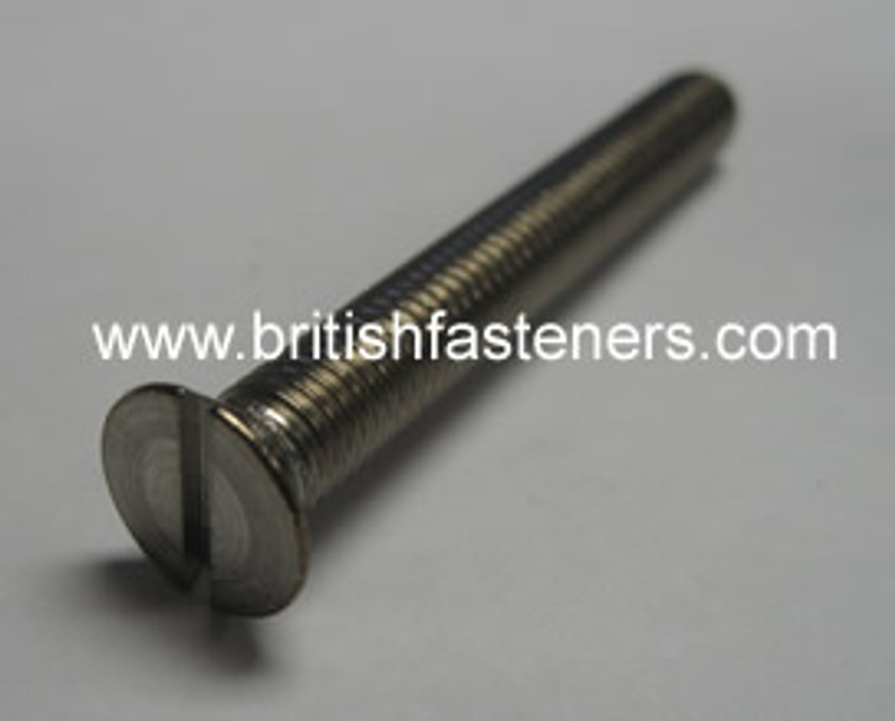 BSW 1/4" - 20  x 2-1/2" SLOTTED C/SUNK SCREW S/S