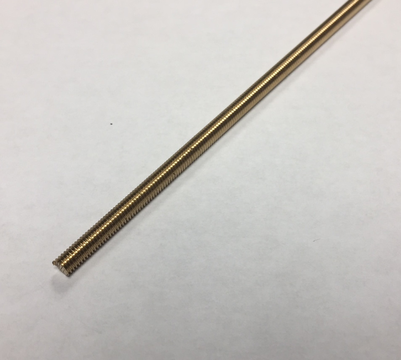 4 BA x 12" BRASS THREADED ROD - (9001C)