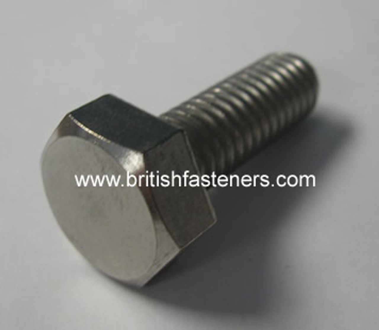 BSW 1/2" - 12 x 2" STAINLESS HEX SCREW