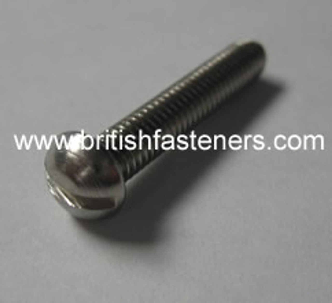 4BA x 1/2" ROUND SLOTTED SCREW S/S - (6682A)