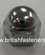 BSF 3/8" - 20 DOMED NUT CHROME  (4100)