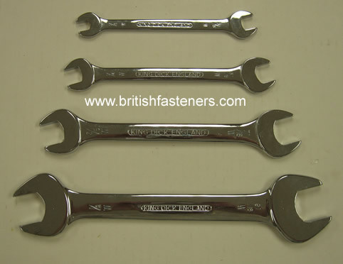 King Dick Open End Spanner Set (4 piece) 1/8 - 9/16 Whitworth - (7762)