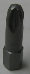 Pozidrive Screwdrive Head 1/4" x #3 - (8024)