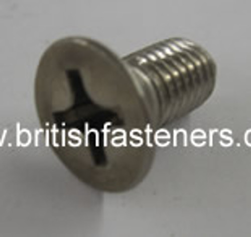 UNF Stainless 1/4"-28 x 1/2" C/Sunk Screw - (6606)