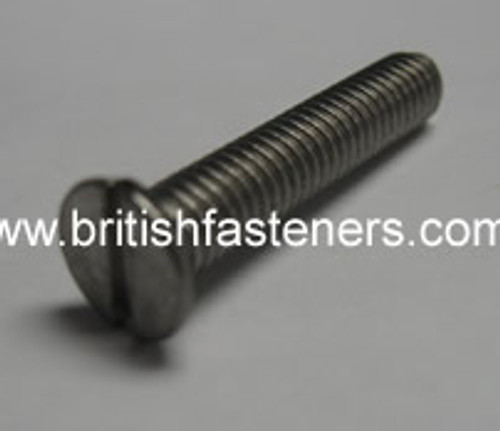 4BA x 1" Stainless Steel Slotted Countersunk Screw - (6611)