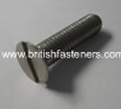 0 BA x 1" C/SK BRASS NICKEL PLATED SCREW - (B001)