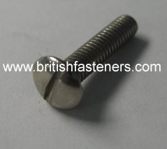 4 BA x 5/8" MUSHROOM HEAD BRASS NICKEL PLATED SCREW - (B005)