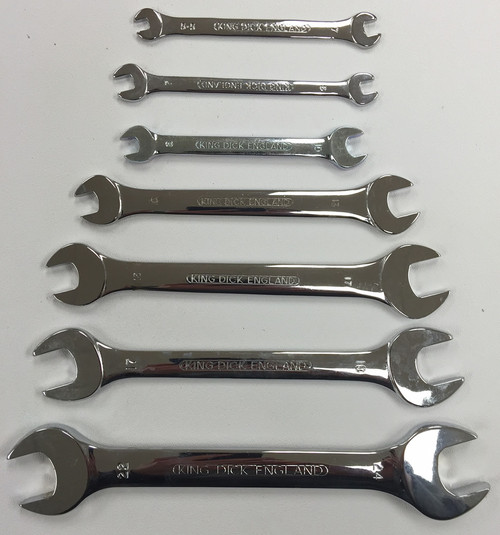 KING DICK 7 PC METRIC OPEN END WRENCH SET