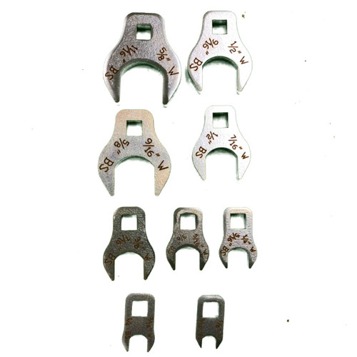 WHITWORTH SIZED CROWS FOOT SET - 1/8"WW to 5/8"WW