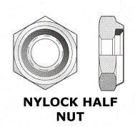 UNF 3/8" - 24 NYLOCK NUT THIN  (3640)