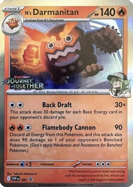 N's Darmanitan (181) Promo Holofoil