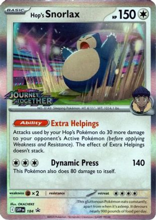 Hop's Snorlax (184) Promo Holofoil