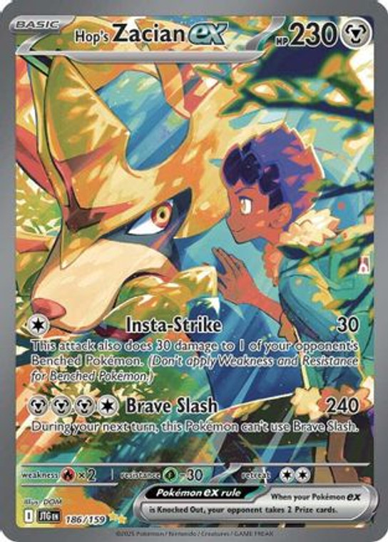 Hop's Zacian ex - 186/159 (186) Special Illustration Rare Holofoil