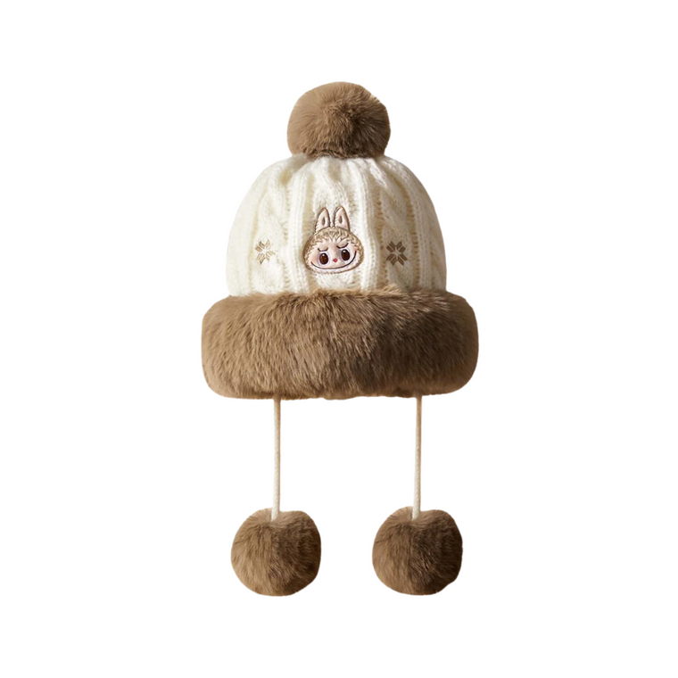 Warm Fluffy Holiday Series- LABUBU Plush Hat by POP MART