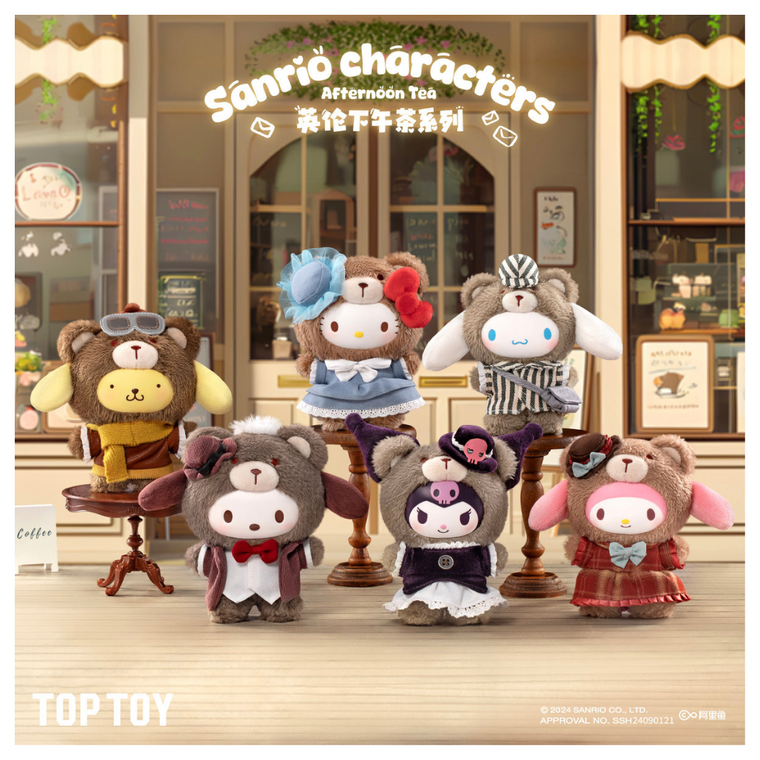 TOPTOY - Sanrio Family British Afternoon Tea Series Plush Gel Blind Box
