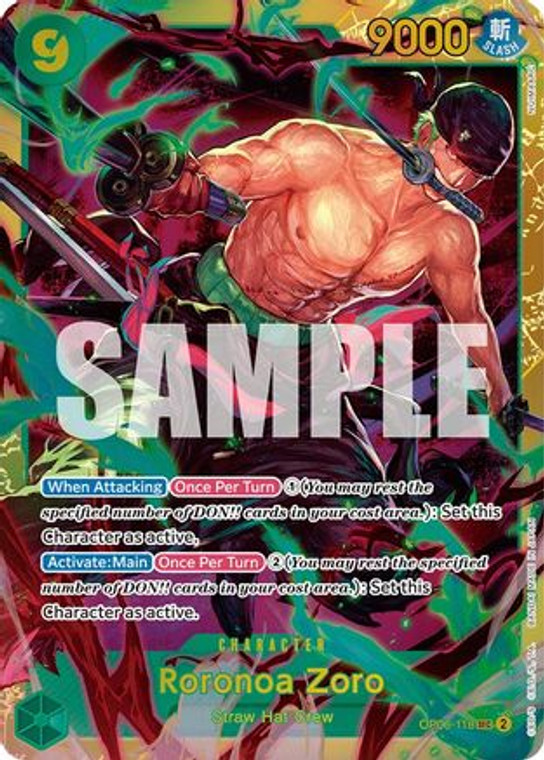 Roronoa Zoro OP06-118 SEC Wings of the Captain  Foil