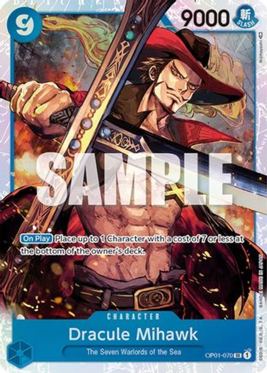 Dracule Mihawk OP01-070 SR Romance Dawn