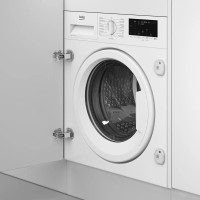 Beko WTIK72121 Washing Machine with 1200 rpm - White - Washing machine in cupboard shot