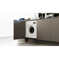 Hotpoint BIWMHG81485UK Integrated 8kg Washing Machine with 1400 rpm - White - Washing machine in kitchen