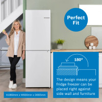 Bosch Series 2 50/50 Total No Frost Fridge Freezer - White - Annotation - Perfect fit shot