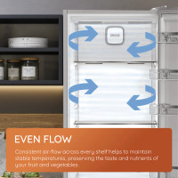 Hotpoint 60/40 Frost Free Fridge Freezer - Grey - Annotation - Even Flow