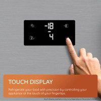 Hotpoint 60/40 Frost Free Fridge Freezer - Grey - Annotation - Touch Display