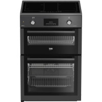 Beko AeroPerfect™ 60cm Electric Cooker with Induction Hob - Anthracite - Front shot