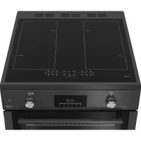 Beko AeroPerfect™ 60cm Electric Cooker with Induction Hob - Anthracite - high perpsective shot