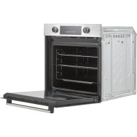 Beko AeroPerfect™ Electric Single Oven - Stainless Steel - Right perspective with open door