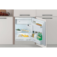 Indesit INBUF011 Integrated Upright Fridge - Stainless Steel - Fridge in kitchen
