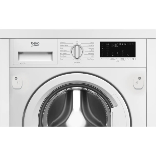 Beko WTIK72121 Washing Machine with 1200 rpm - White - Close up shot